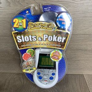 Las Vegas Casino Corner 2 in 1 - 5 Slots & Poker Handheld NiP